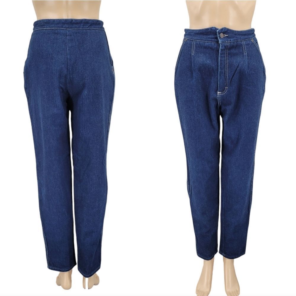 Cherokee of California Vintage Notched Waistband Western Jeans Pleated Front